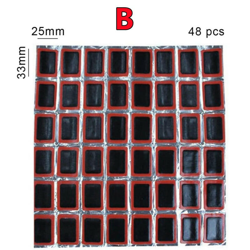 48pcs Rubber Puncture Patches Bicycle Tire Tyre Tube Repair Cycle Patch Kit No Glue Bicycle Inner Tube Puncture Repair Tools-WAYBIKER
