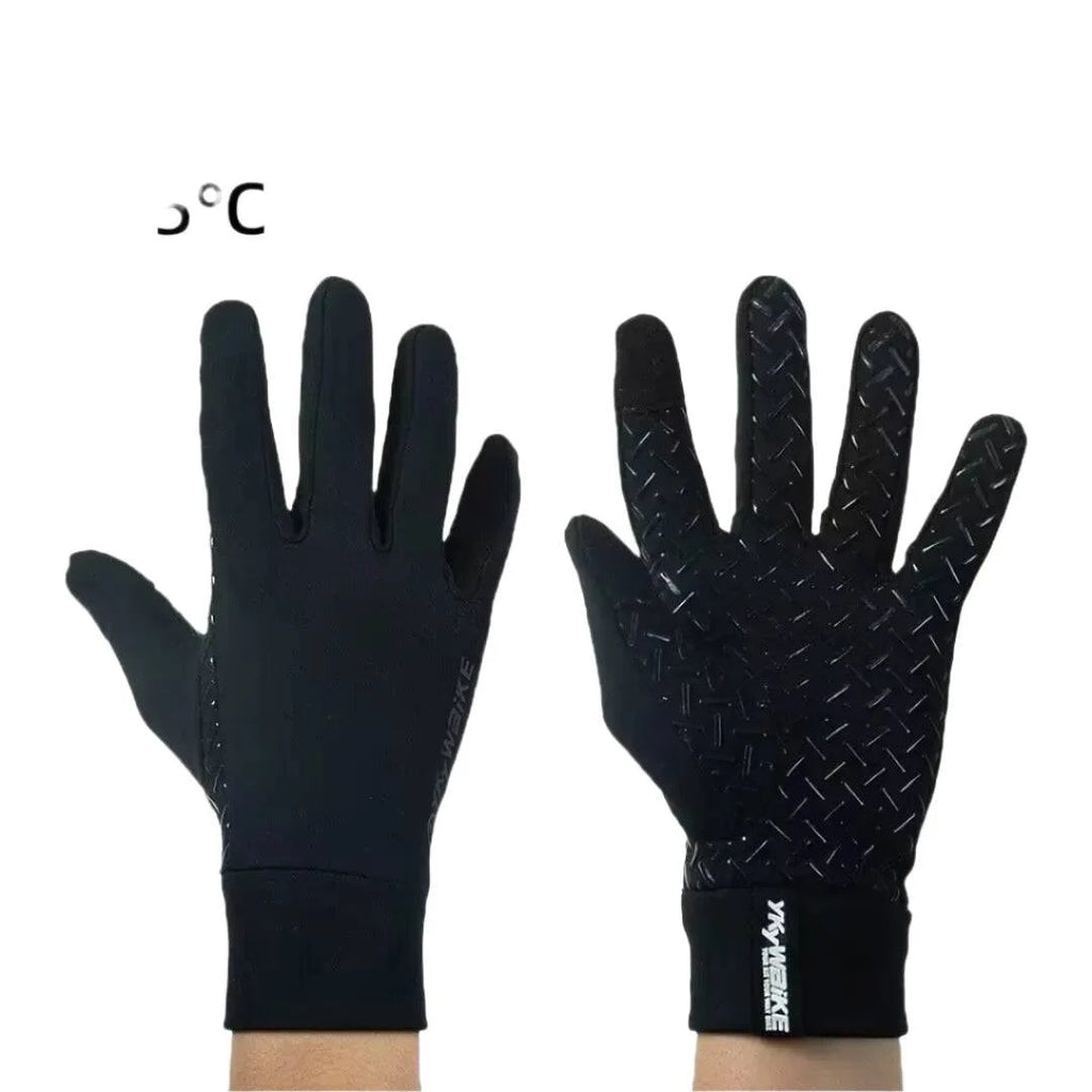 YKYWBIKE Winter Cycling Gloves Men Women Touch Screen Padded Bike Glove Water Resistant Windproof Warm AntiSlip Elastic Running-WAYBIKER