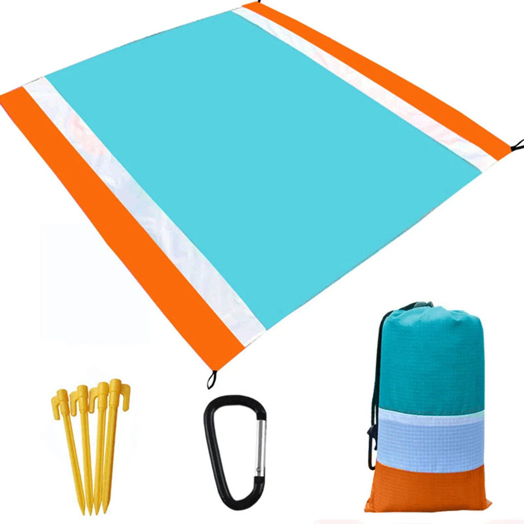 Outdoor Camping Mat Waterproof Pocket Beach Blanket Lightweight Compact Ground Sheet Tarp for Hiking Picnic Travel Equipment-WAYBIKER