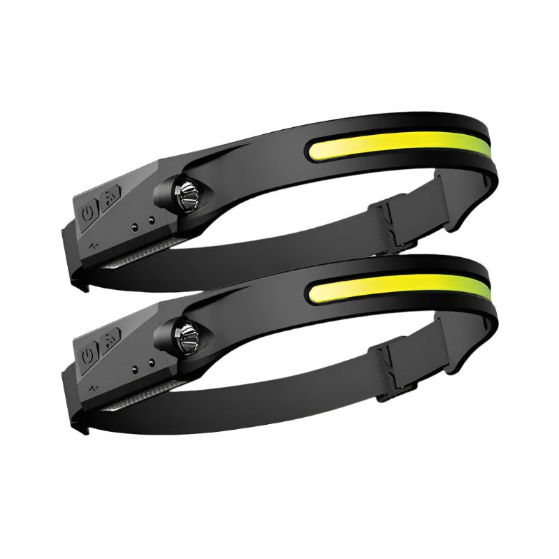 LED Induction Headlamp USB Rechargable Headlight Flashlight 18650 Built-in Battery Head Torch Outdoor Camping Fishing Lantern-WAYBIKER