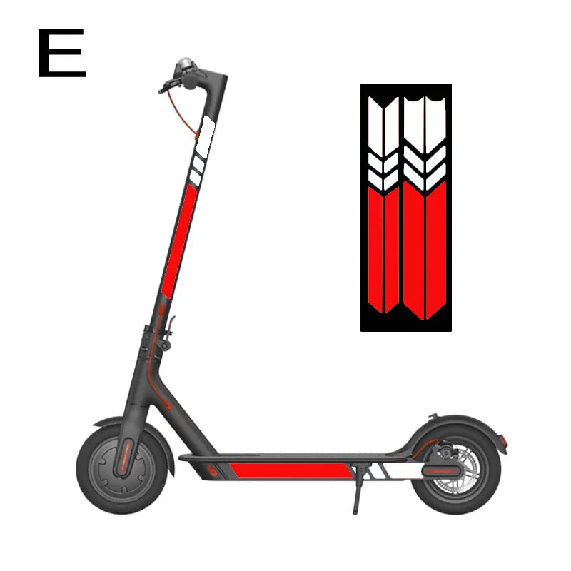 Scooter Sticker Reflective PVC Scooter Decal Waterproof Night Riding Warning Strip for Xiaomi Mijia M365-WAYBIKER