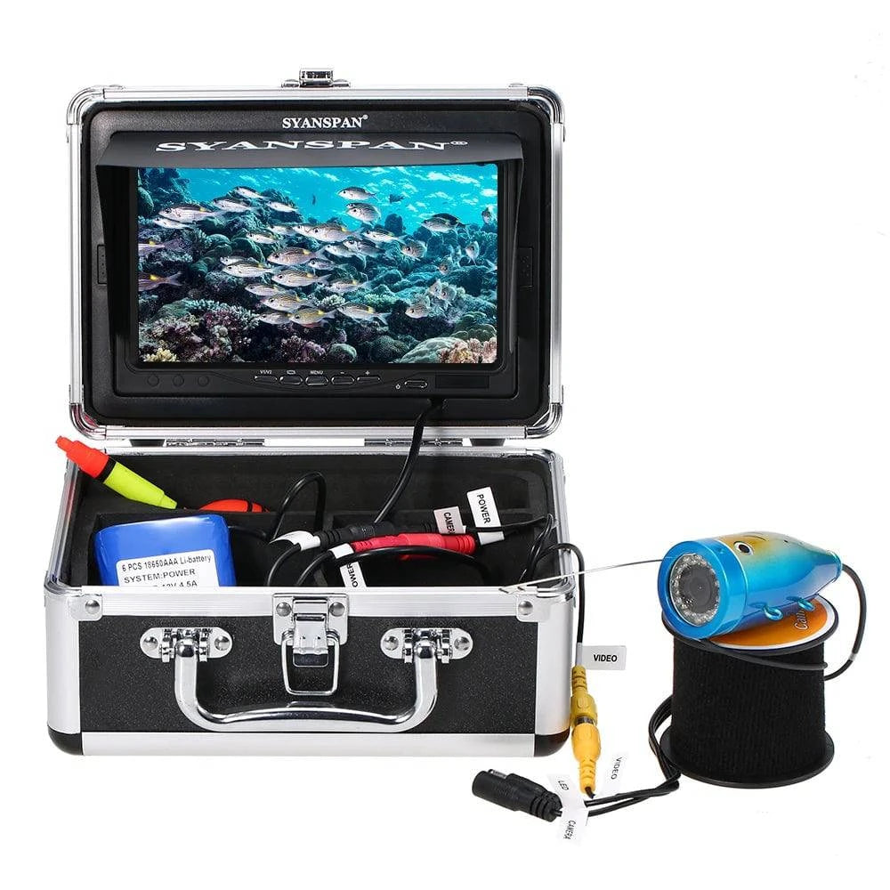 7" Inch Monitor 1000TVL Waterproof Underwater Fishing Camera Kit 24PCS Infrared IR LEDs Fish Finder for Ice Lake Boat Fishing-WAYBIKER