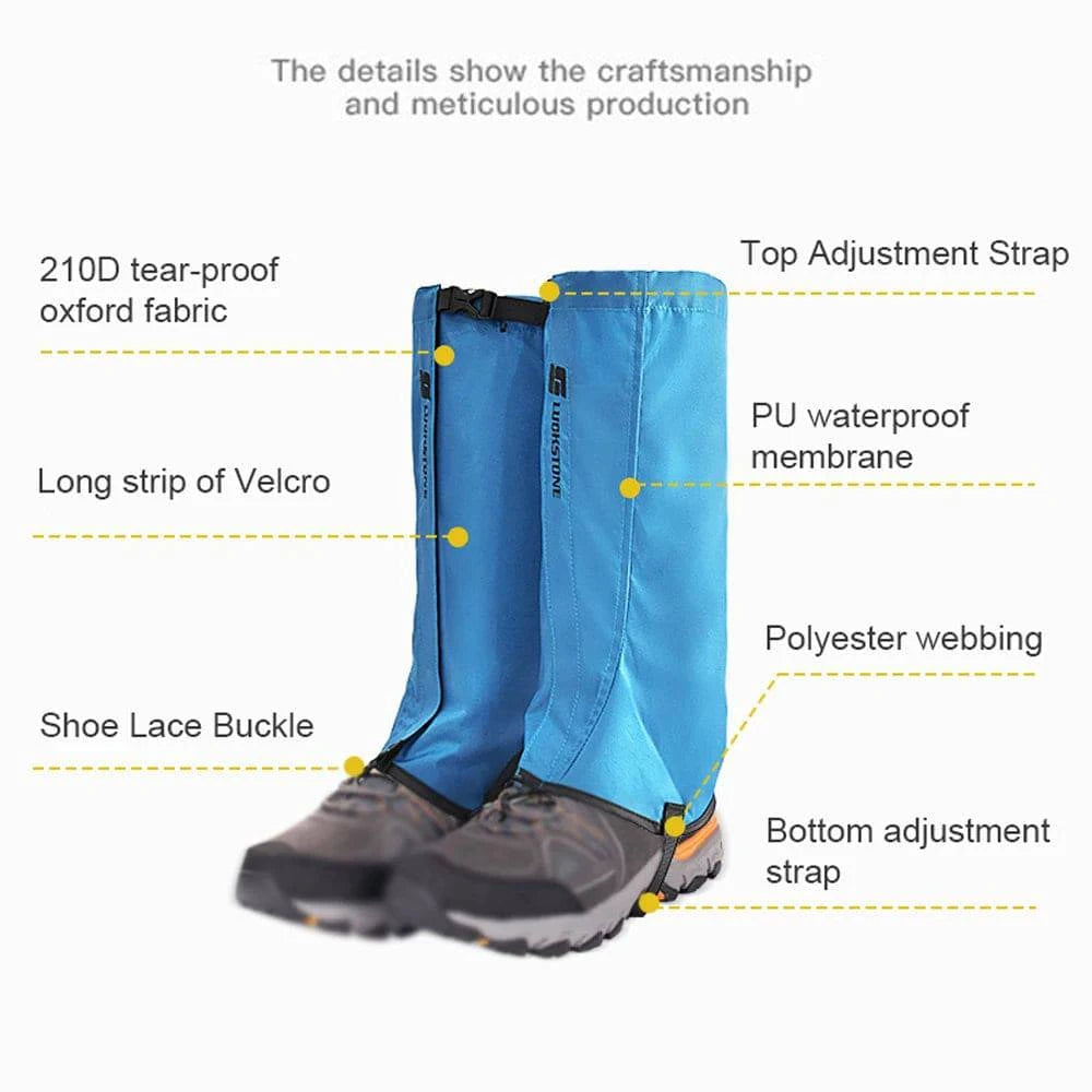 Outdoor Gaiters Sleeve Leg Protector Climbing Calf Sleeve Snowfield Desert Walking Cycling Waterproof Gaiters Sleeve-WAYBIKER