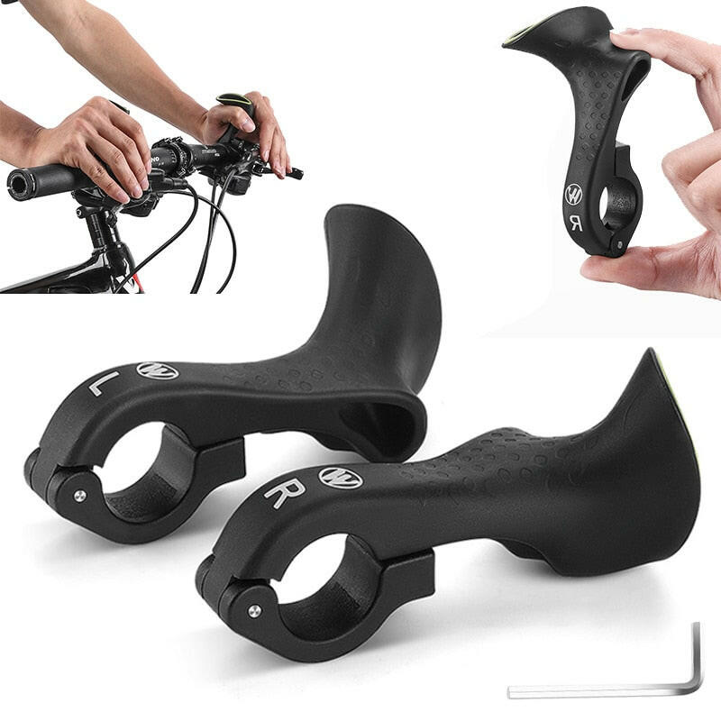 Bicycle Handlebar Vice Handle Mountain Bike Cow Horn Handle Luminous Nylon MTB Road Bike Grip Vice Handle Bicycle Accessories-WAYBIKER