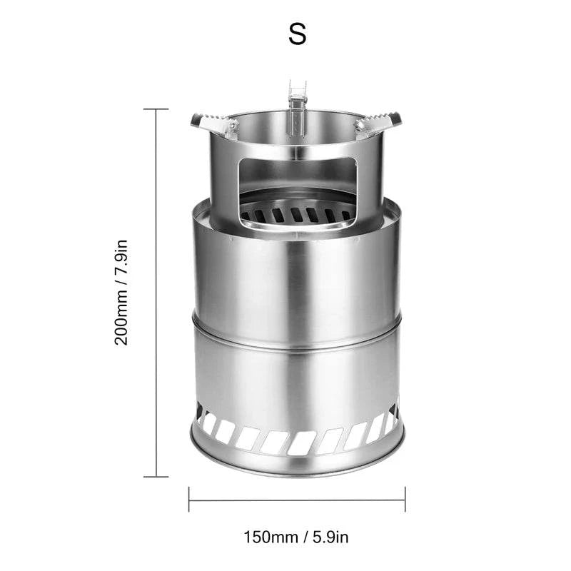 Outdoor Camping Equipment Windproof Wood Stoves Furnace Deconstructable Portable Picnic Stoves Cross Border Cooking Gas Burner-WAYBIKER