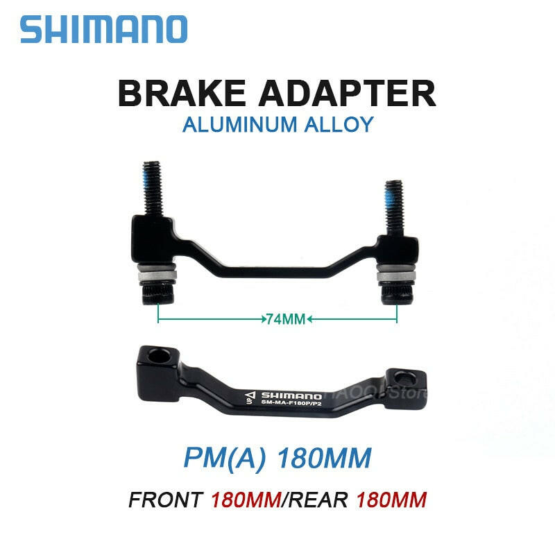SHIMANO MTB Hydraulic Disc Brake Adapter PM A 180MM Mountain Bike Ultra Light Brake Disc Adapter for 180MM Rotor Adapter