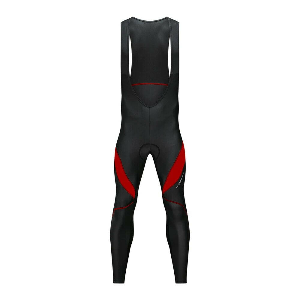WOSAWE Men's Summer Breathable Cycling Bib Pants Mountain Bike Zipper Cycling Tights Pro Team Gel Padded MTB Bike Long Pants-WAYBIKER