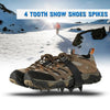 4 Tooth Crampons Outdoor Mountain Climbing Hiking Ice Ski Snow Shoes Spikes Winter Anti Slip Ice Gripper-WAYBIKER