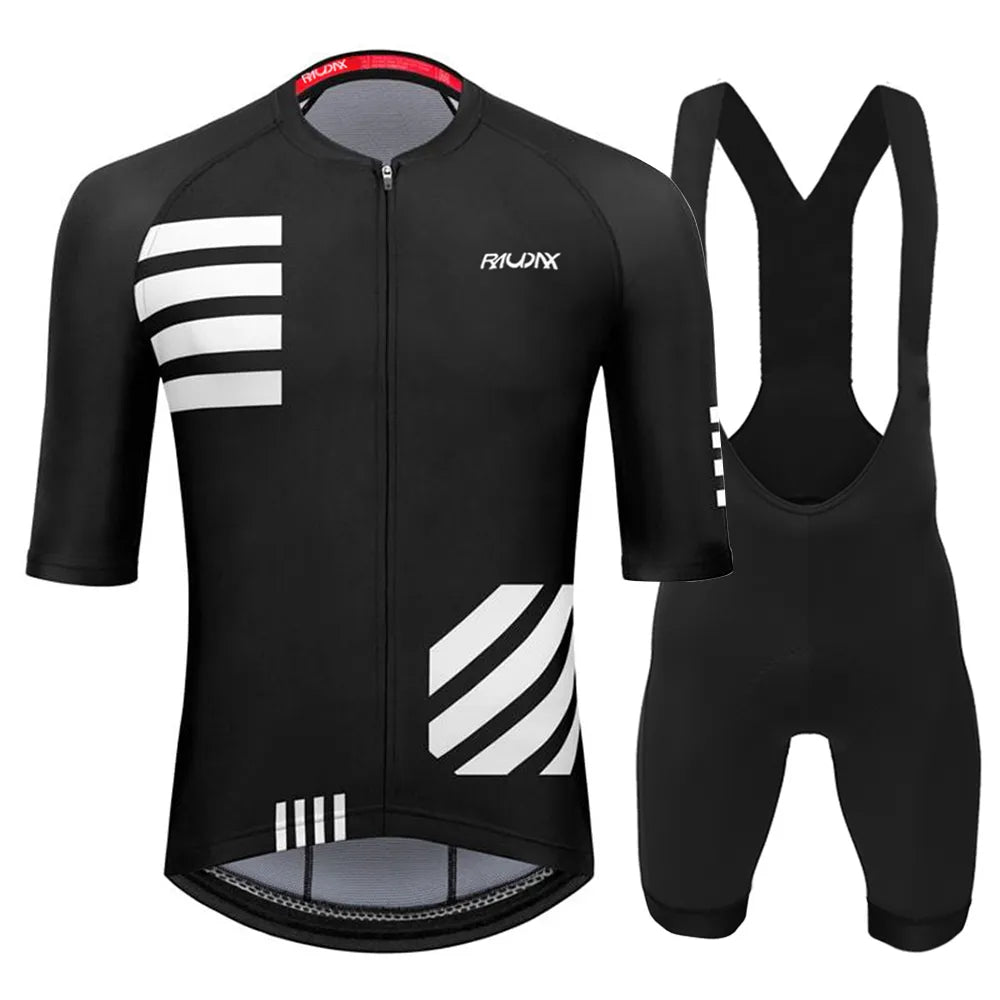 Raudax Men Summer Cycling Clothing Sets Breathable Mountain Bike Cycling Clothes Youth Ropa Ciclismo Verano Triathlon Suits