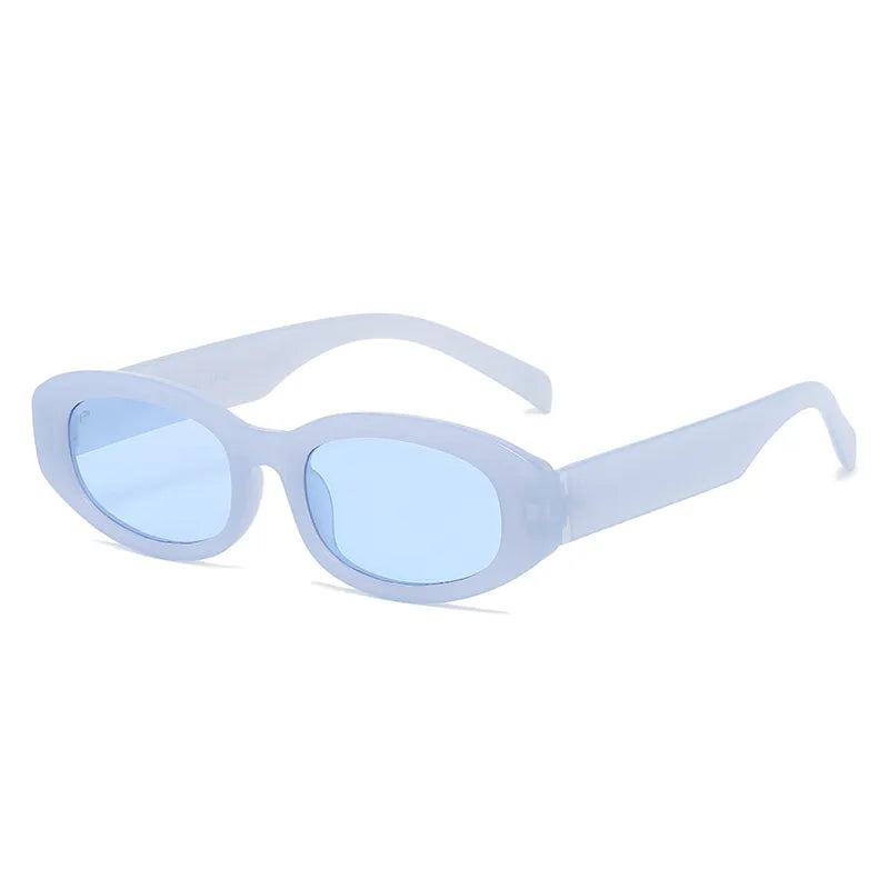 New Cycling Polygon Sunglasses Woman Fashion Black Small Frame Eyeglasses Vintage Sun Glasses Female Shades Oval Gradient-WAYBIKER