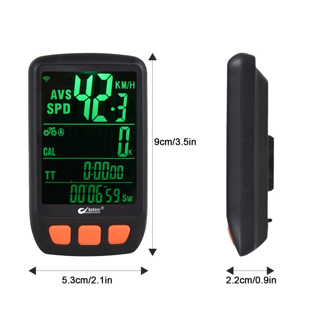 Bicycle Cycling Computer Wireless Digital Bike Speedometer Odometer with Rechargeable Battery Backlight Bike Stopwatch-WAYBIKER