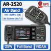 AR-2520 25W Air Band Mini Mobie Radio GPS 108-520MHz Full Band 999CH AM NOAA Long Range Car Radio Walkie Talkie Station with Mic