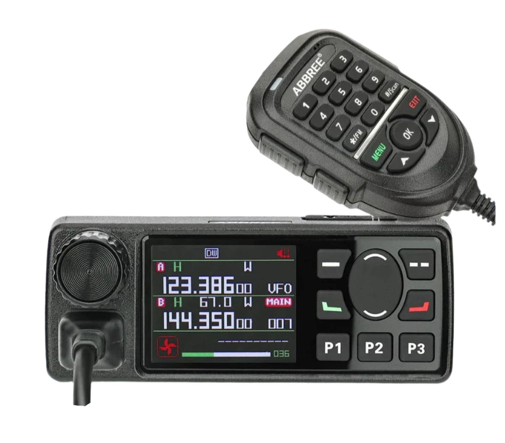 AR-2520 25W Air Band Mini Mobie Radio GPS 108-520MHz Full Band 999CH AM NOAA Long Range Car Radio Walkie Talkie Station with Mic