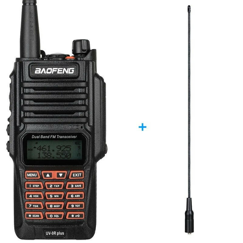 Baofeng UV-9R Plus Hign Power Dual Band 136-174/400-520MHz IP68 Waterproof Ham Radio Walkie Talkie Long Range Third Gear Power-WAYBIKER
