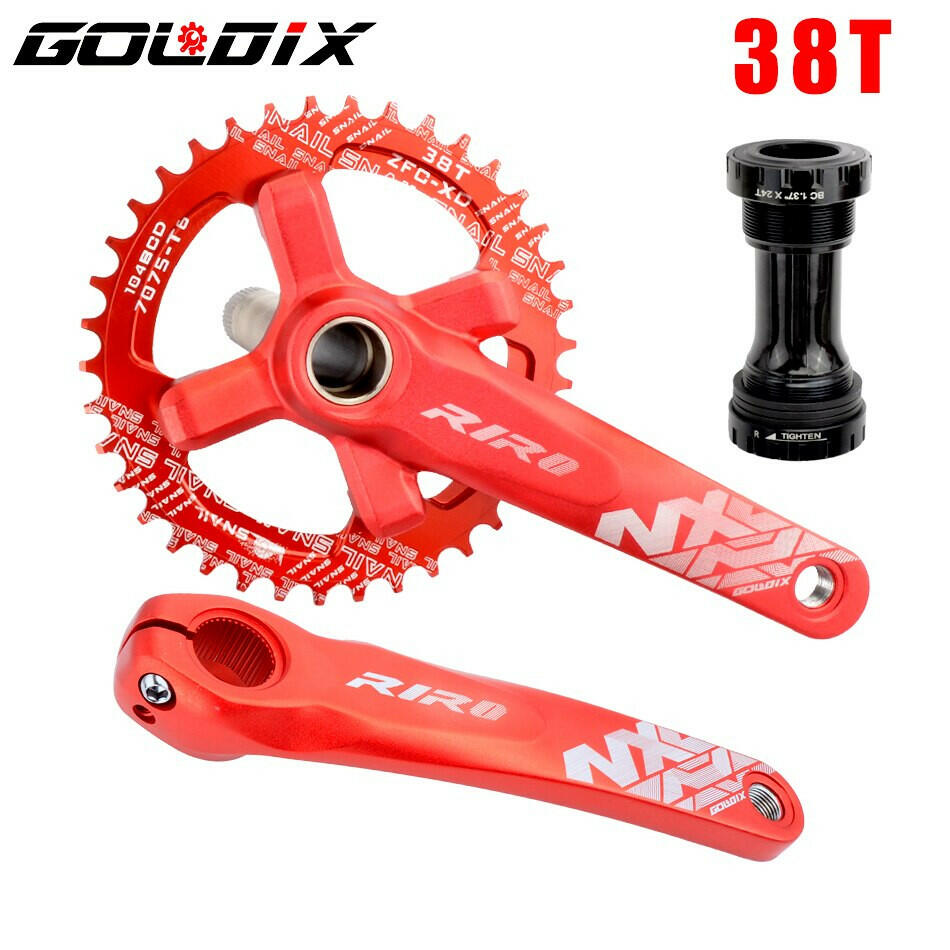 GOLDIX NX Bicycle Crankset 104BCD Wide Narrow 32-42T Chainring 170/175mm Forged Crank Compatible with SHIMANO/SRAM 11-12Speed-WAYBIKER