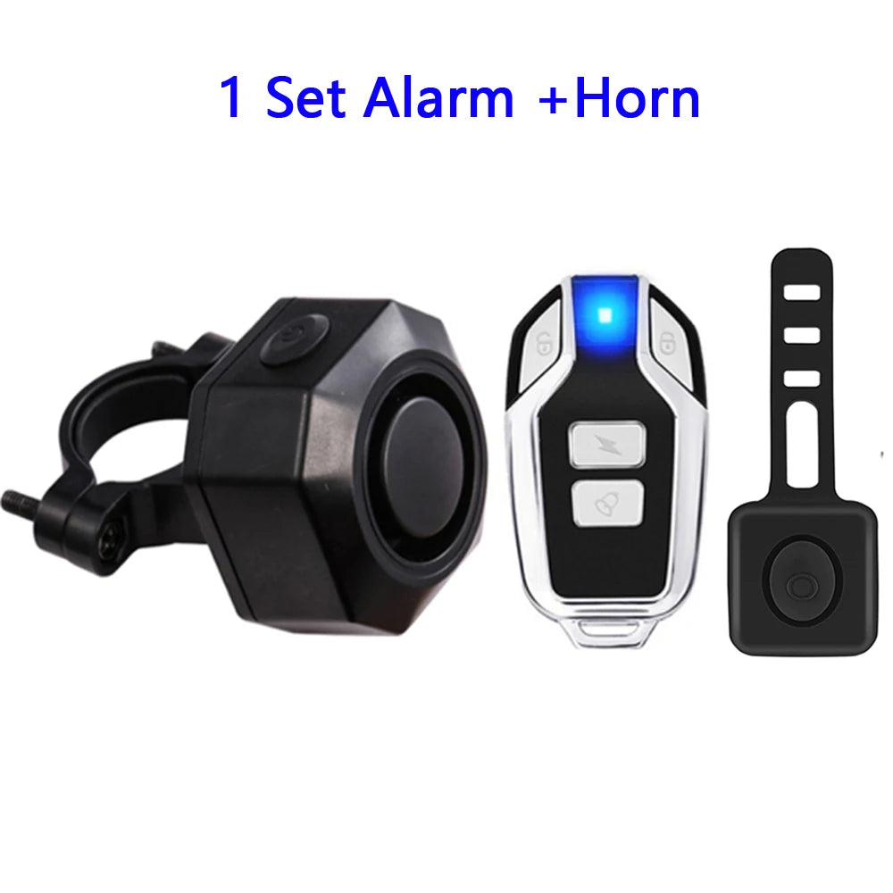 Extractme 110dB Bicycle Alarm Wireless USB Charging Bike Vibration Alarm IPX5 Waterproof Motorcycle Scooter Burglar Alarm System