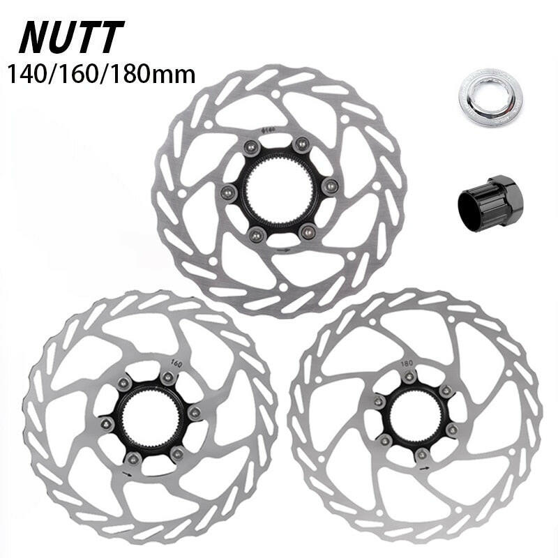 NUTT 140mm 160mm 180mm Center Lock Disc Mountain Road Bike Disc Brake Center Lock Brake Pads MTB Brake Disc Cycling Accessories-WAYBIKER
