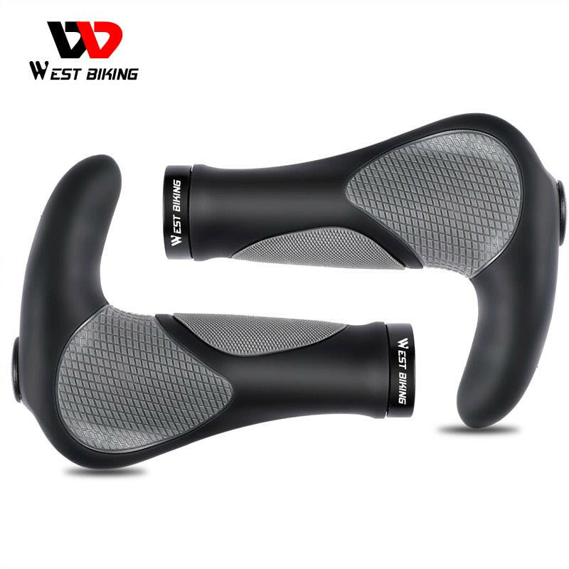 WEST BIKING Ergonomic Bicycle Grip Lock-on Handlebar Cover MTB Mountain Cycling Anti-slip Handle Bar End Bike Accessories 1 Pair-WAYBIKER