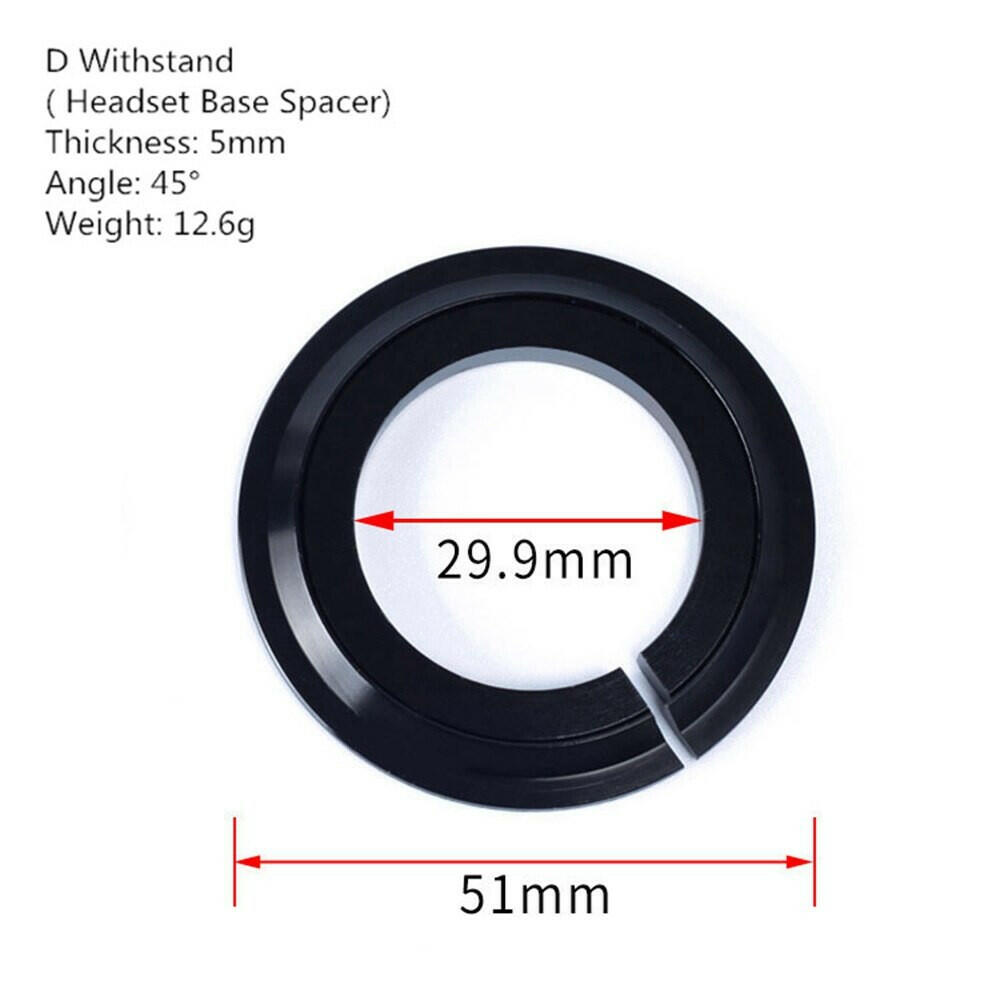 Risk 1.5inch Bike Headset Base Spacer Crown Race Bike Headset Washer Bicycle Parts Tapered Fork Straight Fork 45 Degree-WAYBIKER