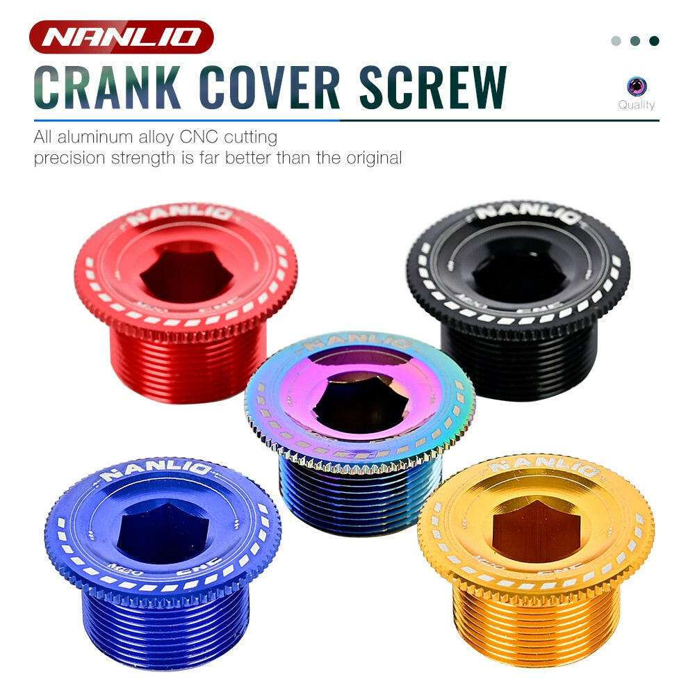 MTB Crank Screw CNC Aluminum Alloy Bicycle Bolt Cap M15/M18/M19/M20 Bike Cover Nut For Shimano XT/XTR/SLX Crankset Cycling Part-WAYBIKER
