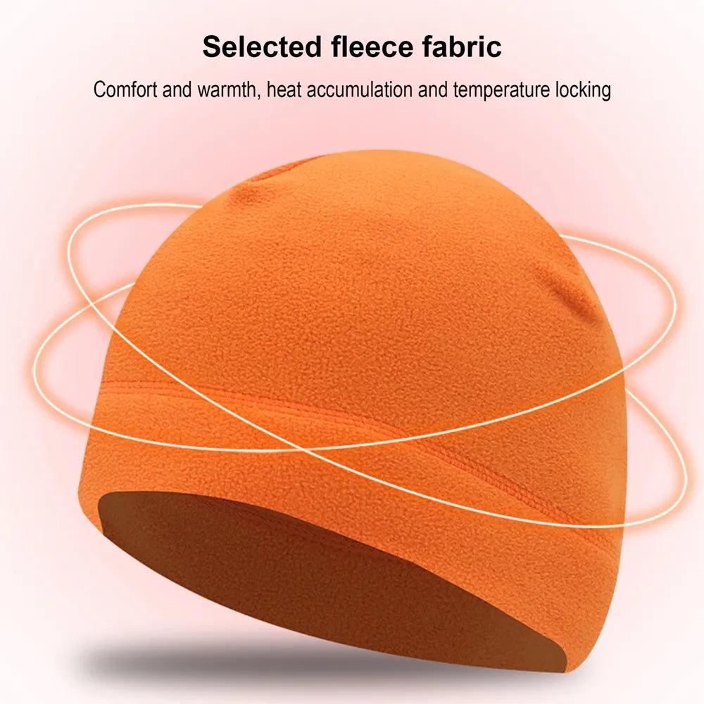 Autumn Winter Men Women Outdoor Cycling Fleece Hat Cold Insulation Windproof Cap-WAYBIKER