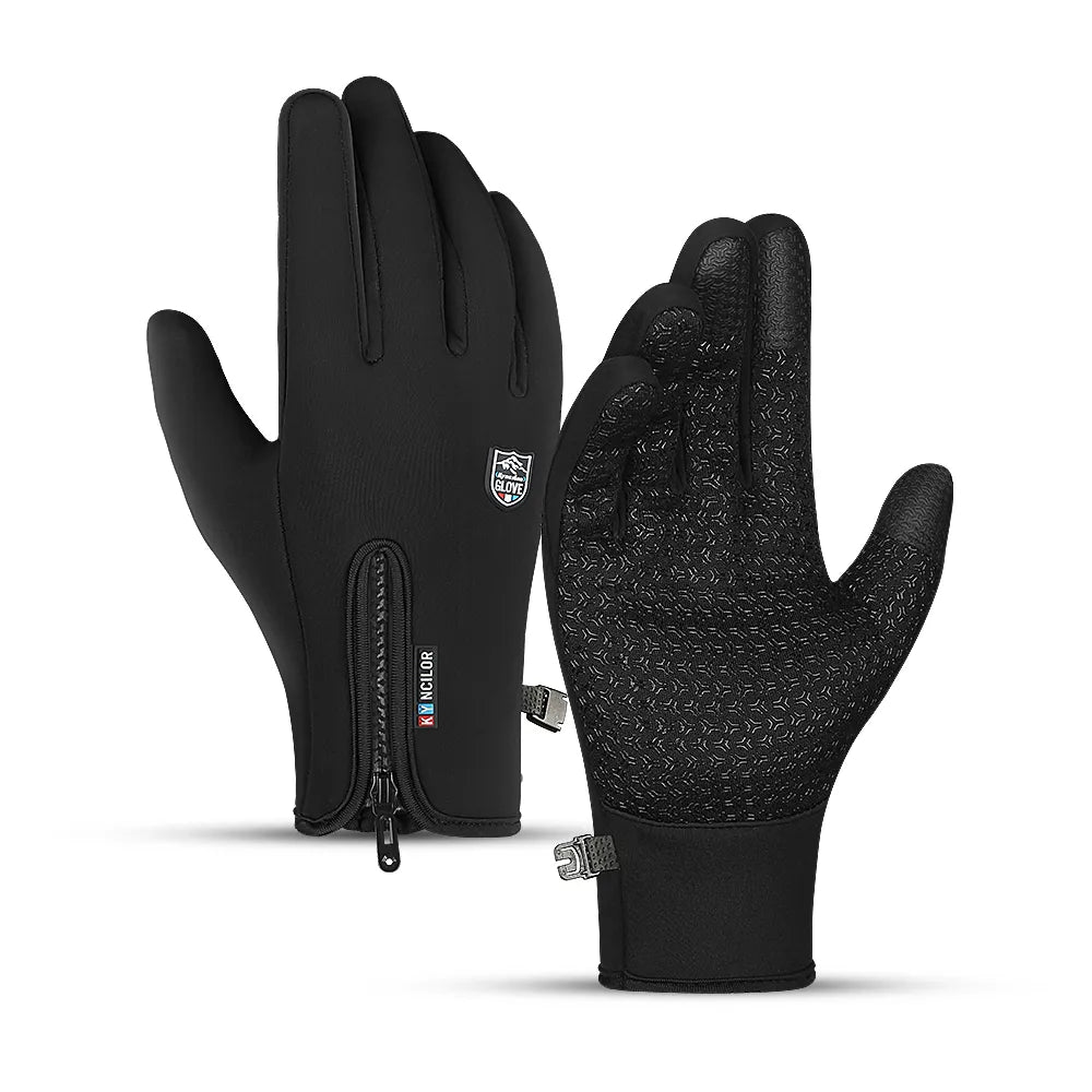 Outdoor Winter Cycling Gloves Bicycle Waterproof Runnning Gloves Bike Hiking Motorcycle Sport Gloves Touchscreen Full Finger-WAYBIKER