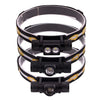 3800LM XM-L2 LED Headlamp USB Rechargeable Flashlight Power by 18650 Battery Headlight Torch Camping Light Waterproof Work Lamp-WAYBIKER
