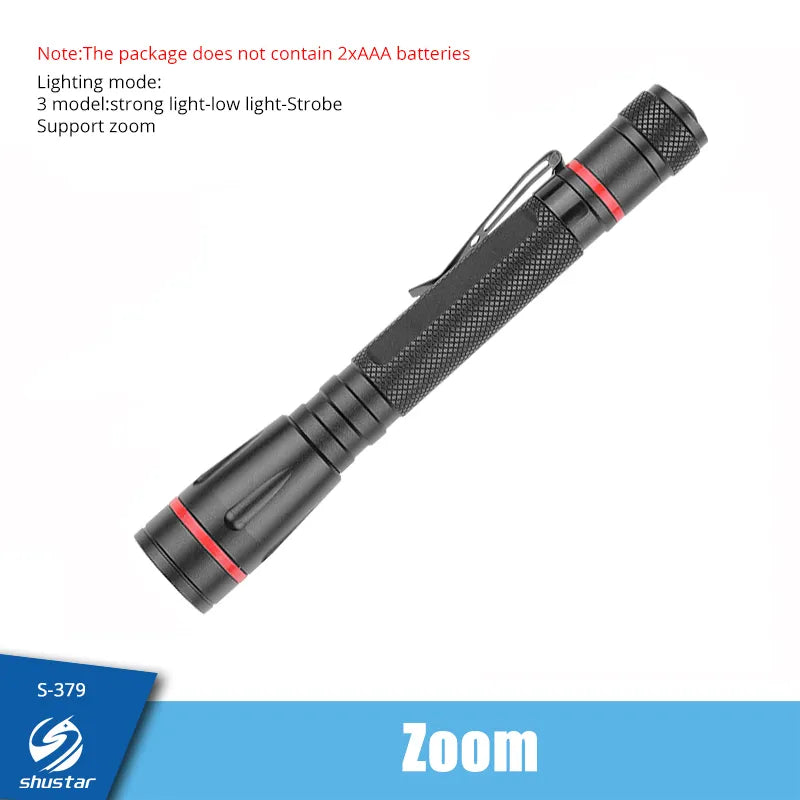 Mini LED Flashlight Portable PenLight with Premium XPE Wick Waterproof Torch  Using AAA Battery for Emergency, Camping, Outdoor-WAYBIKER
