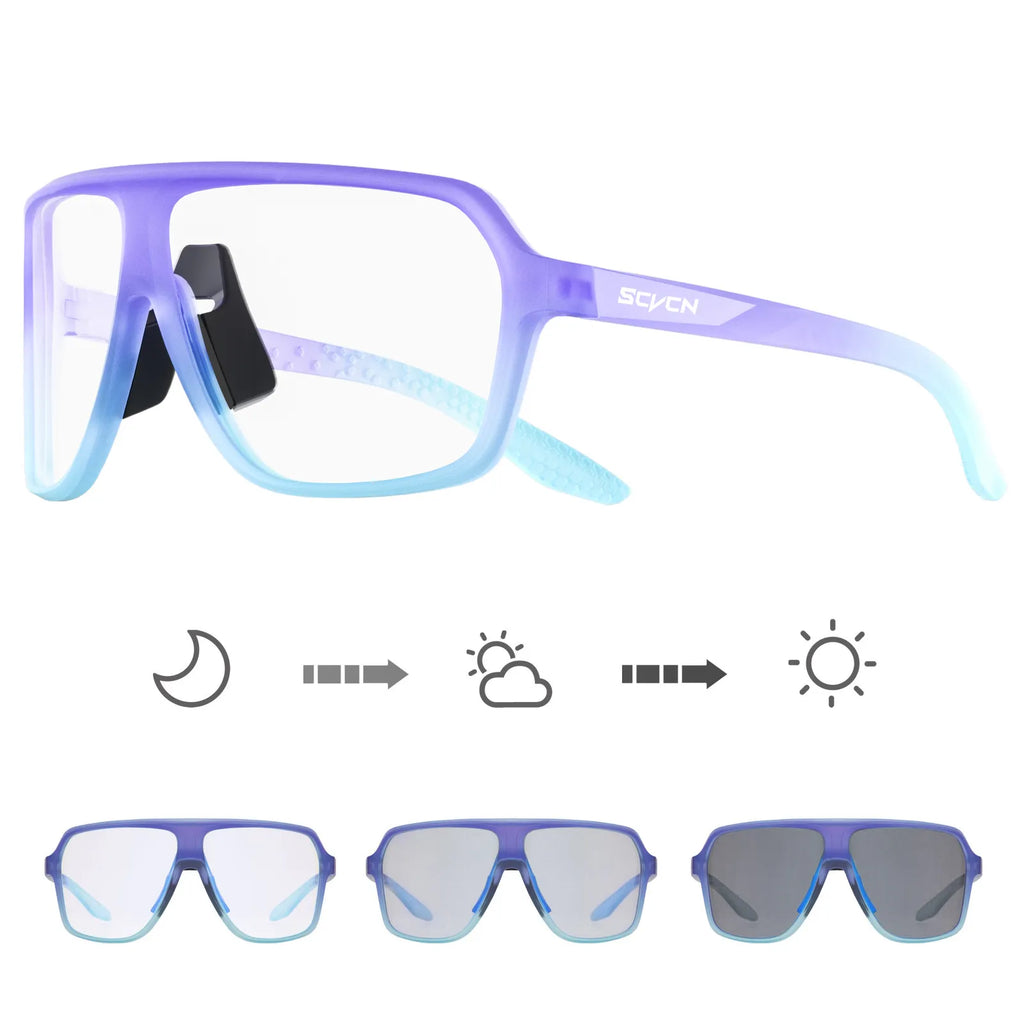 Polarized Cycling Glasses Men MTB Cycling Sunglasses Women Road Bike Glasses UV400 Bicycle Glasses Outdoor Photochromic Glasses-WAYBIKER