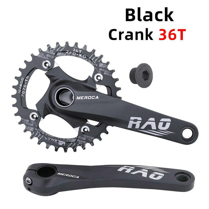 MEROCA Bicycle Crankset 170mm Forging Crank Narrow Wide teeth 104BCD Chainring 32/34/36/38T Chain Wheel For MTB bike crankset-WAYBIKER