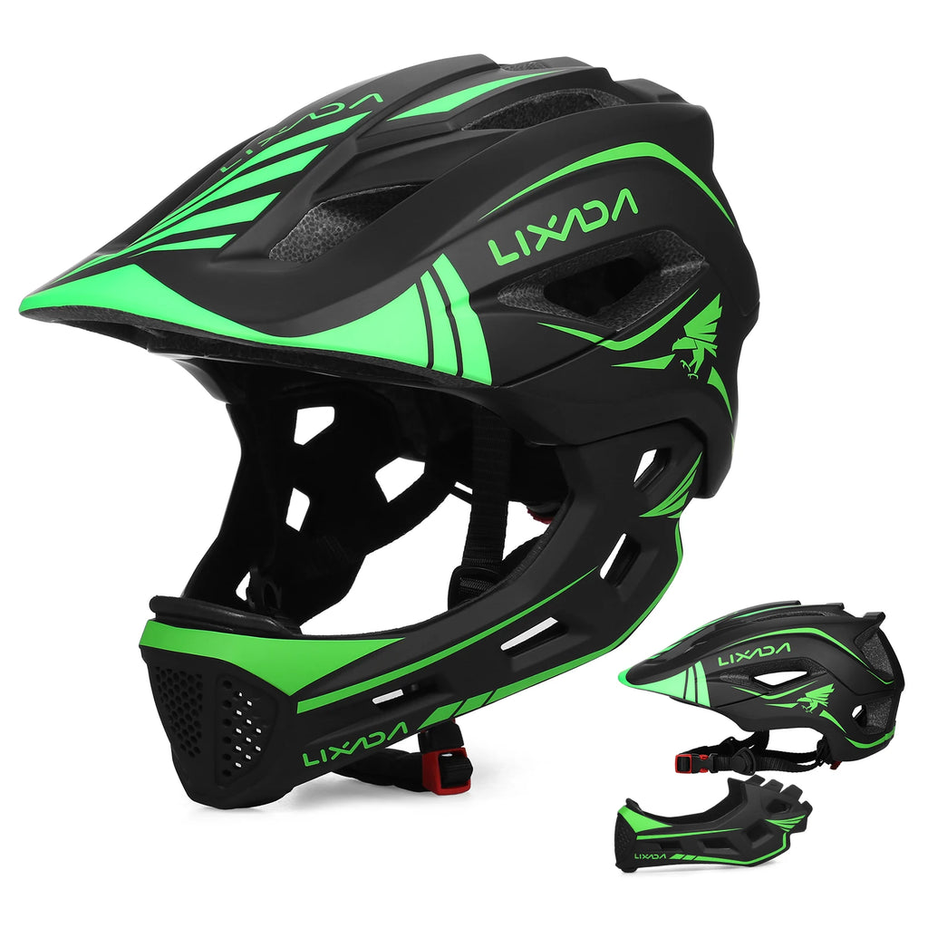 Kids Detachable Full Face Helmet Children Sports Safety Bike Helmet Protective Gear Cycling Skateboarding Roller Skating Scooter-WAYBIKER