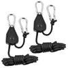 2pcs 1/8 Inch Pulley Ratchets Kayak and Canoe Boat Bow Stern Rope Lock Tie Down Strap 2M Heavy Duty Adjustable Rope-WAYBIKER