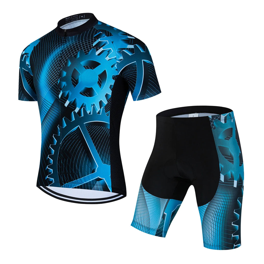 2024 Road Bike Jersey Set Men's Cycling Clothing Summer MTB Team Clothes Short Sleeve Uniform Triathlon Skinsuit Ropa De Hombre-WAYBIKER