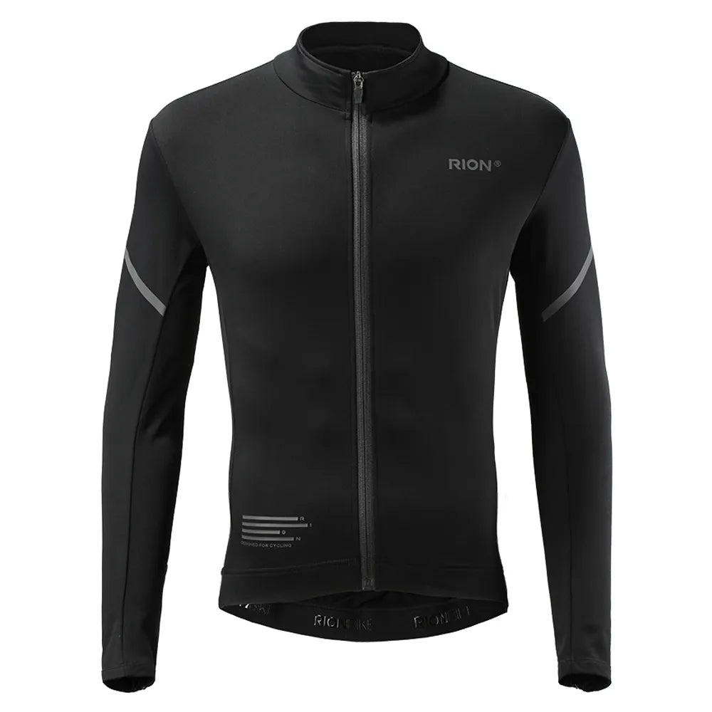 RION Winter Man Cycling Jersey MTB Jerseys Road Bike Shirts  Bicycle Clothing Long Sleeve Motorcross T-Shirt Windbreaker Fleece-WAYBIKER