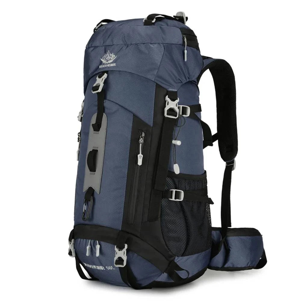 60L Hiking Backpack Large Capacity Waterproof Camping Backpack with Reflective Strip for Mountaineering Trekking Traveling-WAYBIKER