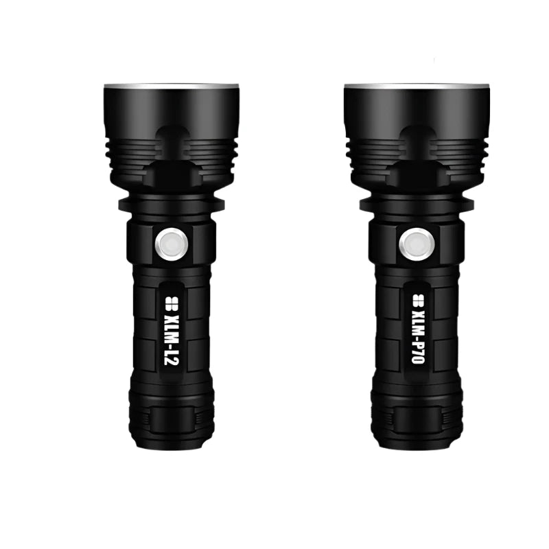 P70 Super Bright Led Flashlight  High Power Camping Light USB Rechargeable Flashlight Waterproof Light  Long Battery Life-WAYBIKER
