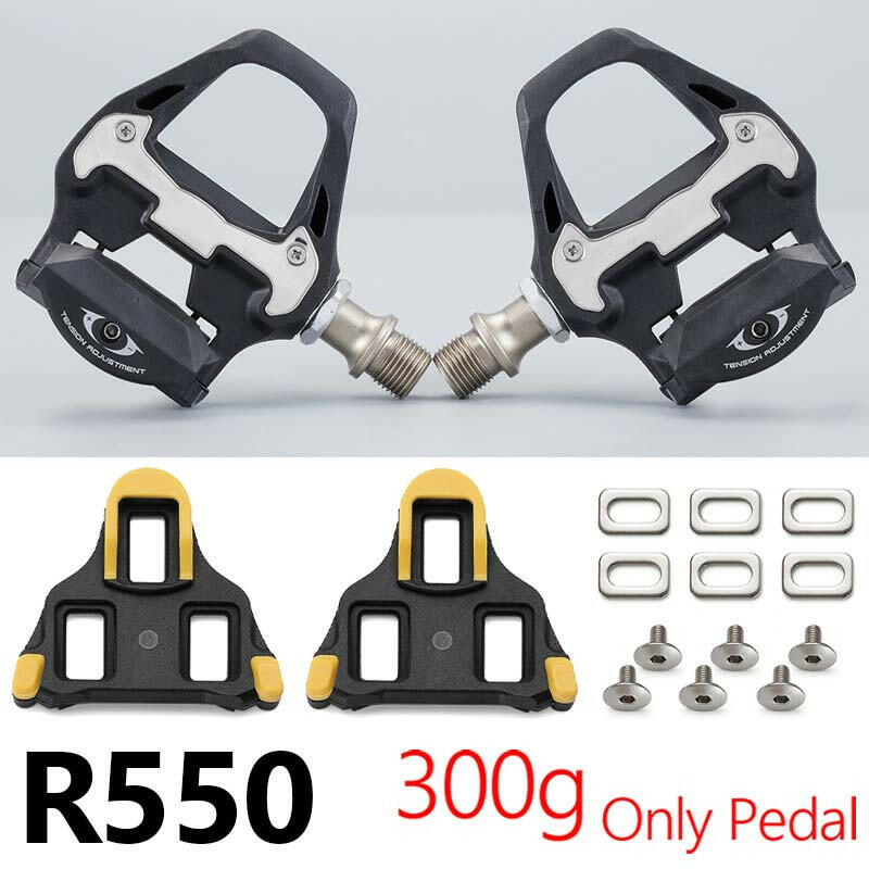 Carbon Fiber Road Bike SPD Cliples Pedal Suitable for SPD/Keo Self-locking Professional Bicycle Pedals R8000/R550 With SM-SH11-WAYBIKER