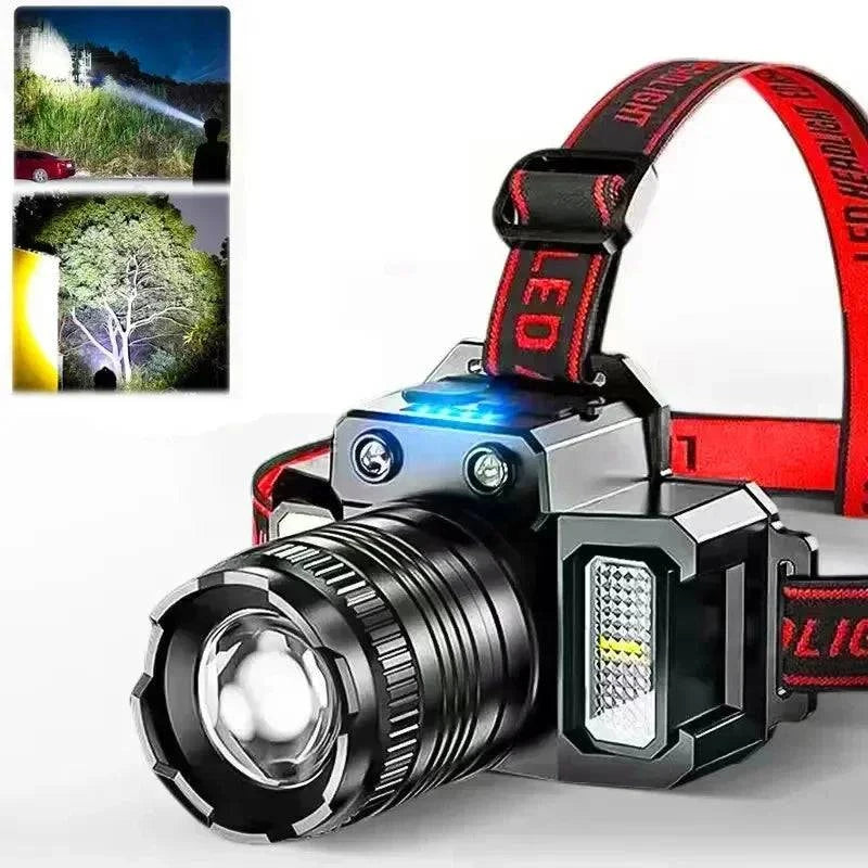 LED Sensor Headlamp Camping Search Light Head Flashlight Rechargeable Powerful Head Lamp Front Lanterns Headlights 5 Styles-WAYBIKER
