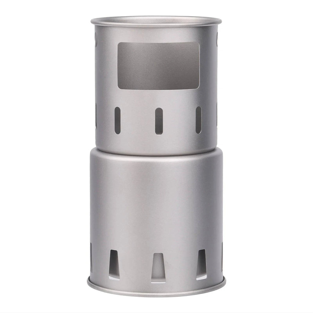 Portable Titanium Outdoor Camping Wood Stove Folding Lightweight Wood Burner Hiking Cooking Picnic Stove-WAYBIKER