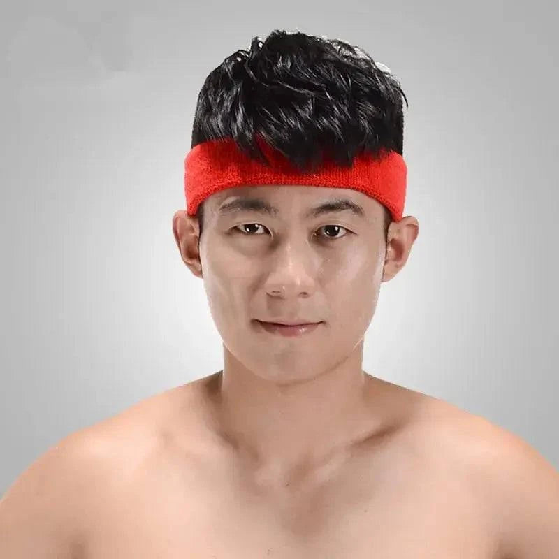 Mens Headband Sweatband Stretch Elastic Outdoor Sport Sweat Headband Wristband Women Gym Running Tennis High Quality Cotton-WAYBIKER