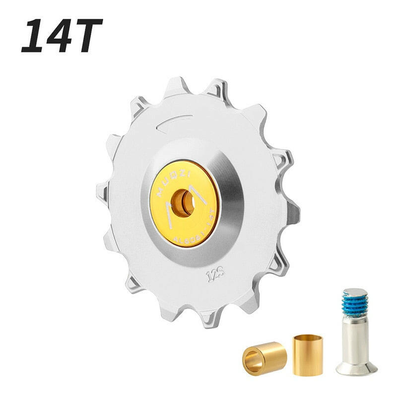 MUQZI Bike Pulley 11T 12T 13T 14T Rear Derailleur Jockey Wheel 7 8 9 10 11 12 Speed Chain Ceramic Pulley-WAYBIKER