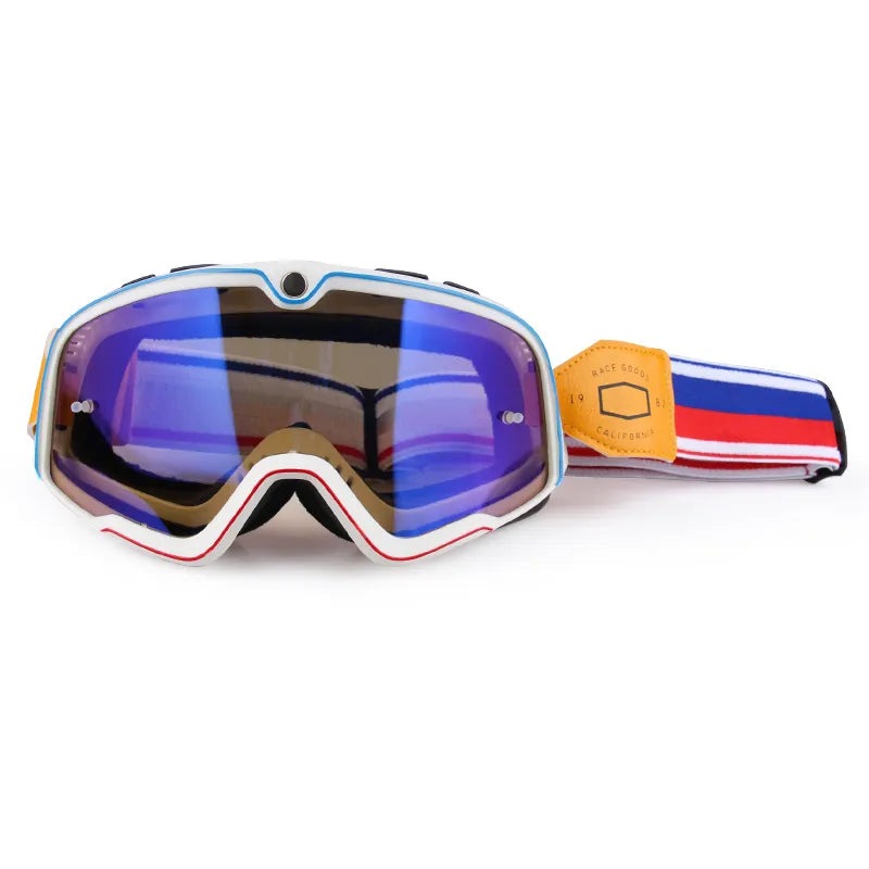 Retro Bicycles Goggles Ski Glasses Sunglasses ATV Goggles Non-slip Belt AntiUV Cafe Racer Chopper Cycling Racing Free shipping-WAYBIKER