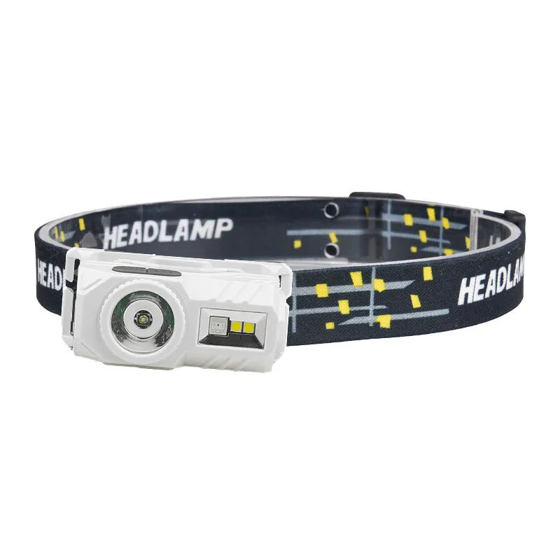 Outdoor Sensor Head Lamp Multi Function Strong Light Headlight 9 Lighting Modes Night Emergency Work Headlamp With Tail Magnet-WAYBIKER