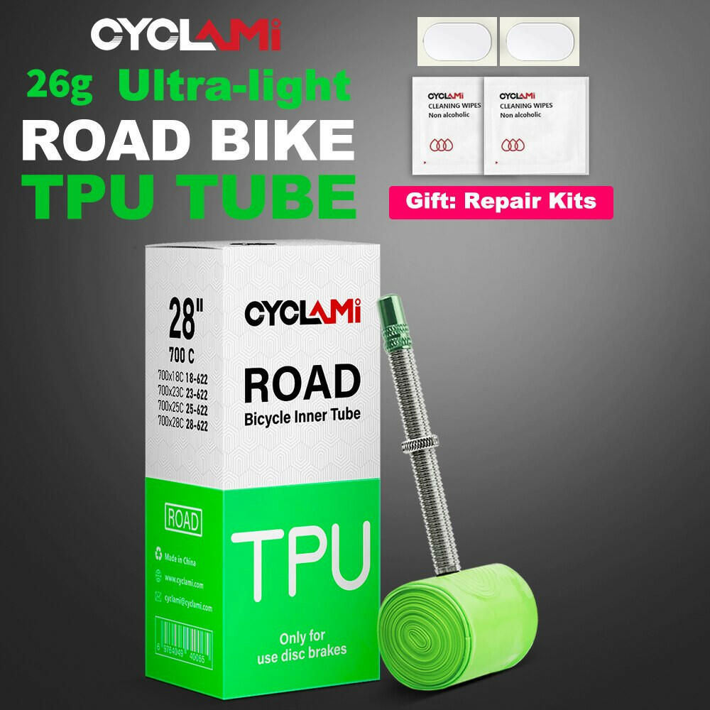 CYCLAMI 26 Grams Ultralight Bike Inner Tube 700C 18 25 28C Road Bicycle Tire TPU Material French Valve Super Light Cycling-WAYBIKER