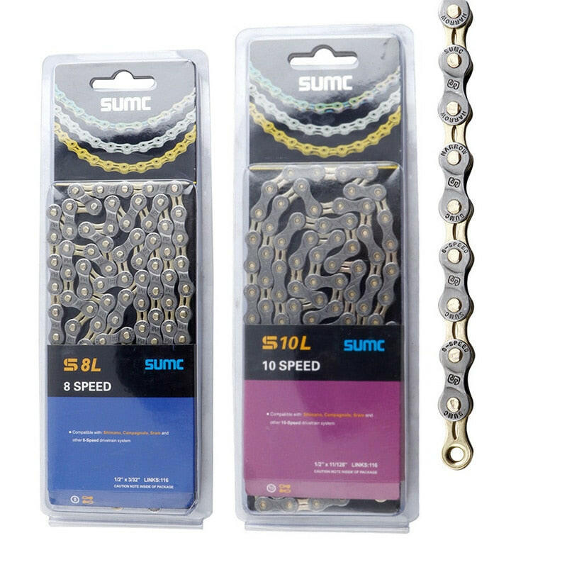 SUMC Bicycle Chain 6/7/8/9/10/11/12 Speed 116 Link 10S 11S 12S Mountain Road Bike MTB Chains Part Bicycle Accessories