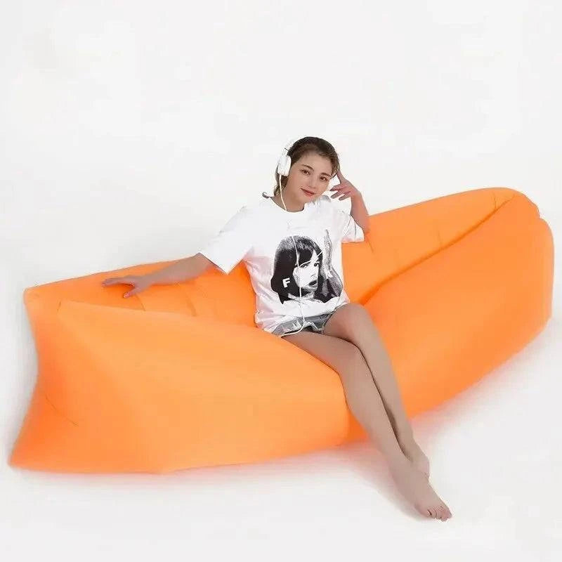 Outdoors Lazy Sofa Inflatable Sofa Ultralight Portable Beach Camping Mat Sleeping Bag Foldable Air Sofa Bed-WAYBIKER