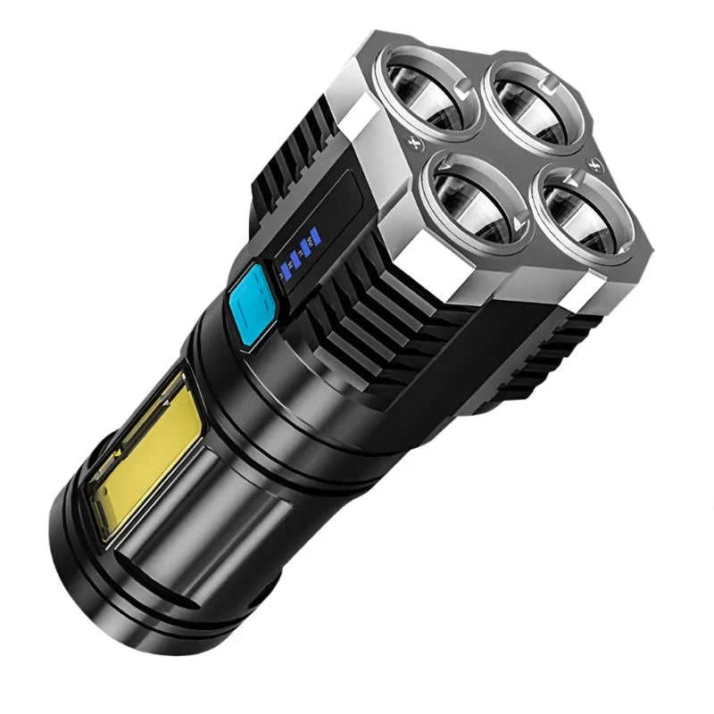 5 LED Ultra Powerful Led Flashlight Rechargeable High Power Led Flashlights Waterproof Outdoor Lighting Torch Dropshipping-WAYBIKER