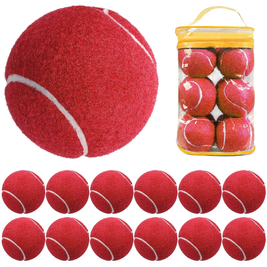12 Packs Pressure Matching and Training Tennis Balls Natural Rubber Tennis Balls-WAYBIKER