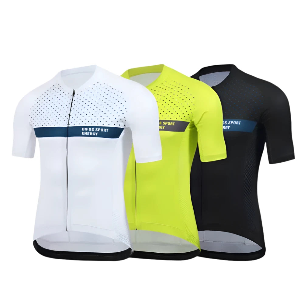 DIFOS Men Cycling Jersey Summer Breathable MTB Maillot Bike Shirt Short Sleeves Road Bicycle Clothing Anti-Pilling Sportswear-WAYBIKER