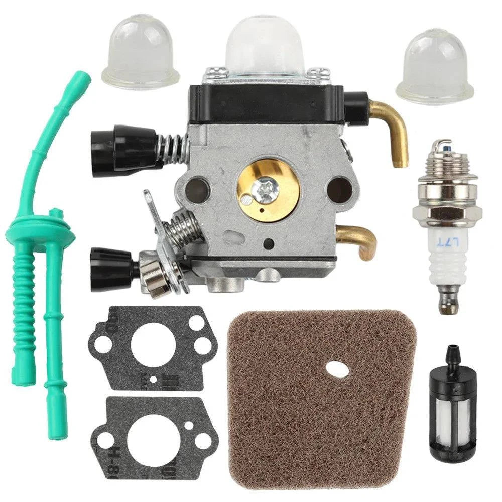 Carburetor with Air Filter Fuel Line Gasket Spark Plug Kit Replacement for  STIHL FS38 FS45 FS46 FS55 KM55 FS85-WAYBIKER